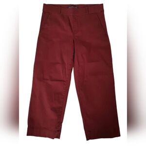 Stretchy Wide Leg Crop Rust Pants